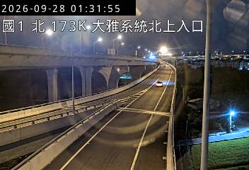 國道1號(大雅系統交流道到豐原交流道, 北上入口-大雅系統)
