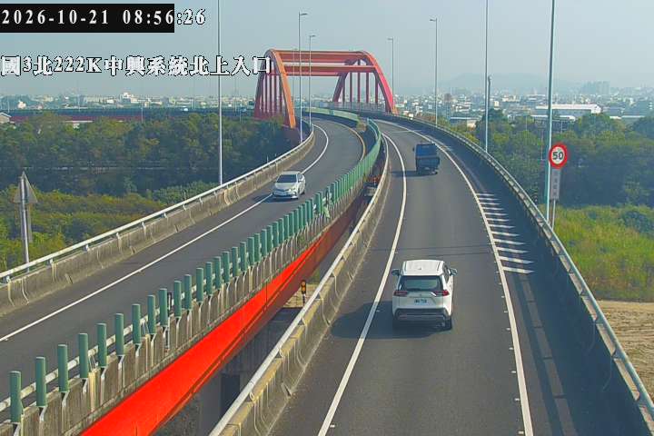 國道3號(中興系統交流道到草屯交流道, 北上入口-中興系統)