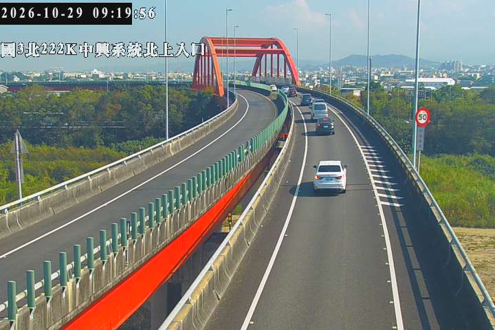 國道3號(中興系統交流道到草屯交流道, 北上入口-中興系統)