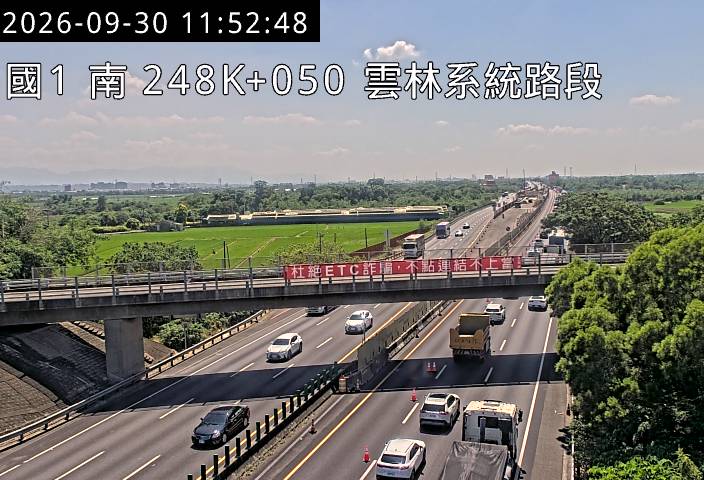 國道1號(雲林系統交流道到大林交流道)